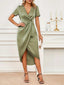 Robe en Satin Drapée