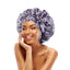 Bonnet de nuit en Satin avec motifs et ruban pour Femme