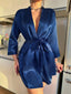Peignoir en Satin Court