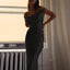Robe longue élégante en Satin dos nu