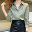 Chemise Satin manches longues chic pour Femme