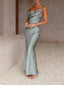 Robe longue en Satin demoiselle d'honneur