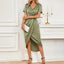 Robe en Satin Drapée