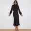 Robe longue en Satin à col haut
