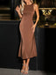 Robe longue légère en Satin