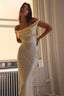 Robe longue élégante en Satin dos nu