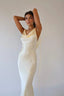 Robe longue élégante en Satin dos nu