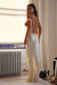 Robe longue élégante en Satin dos nu